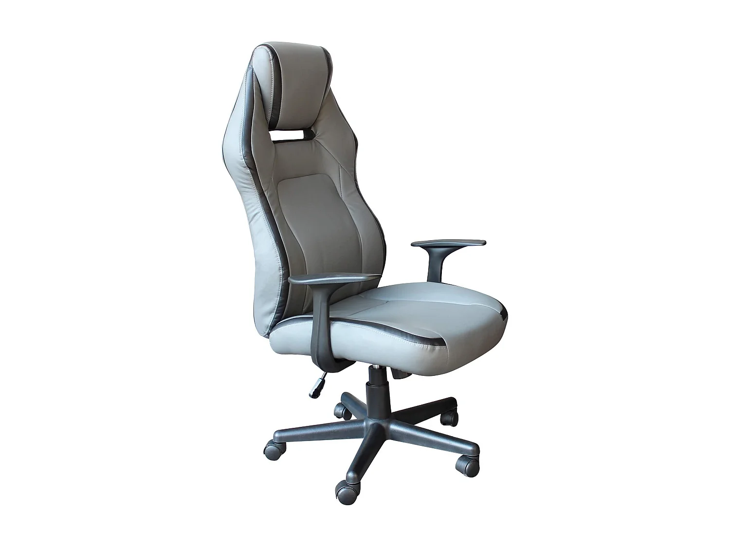 MilaniHome.it - poltrona da gaming ergonomica con poggiatesta e supporto lombare sedia da lavoro girevole regolabiledi coloreGrigio chiaro