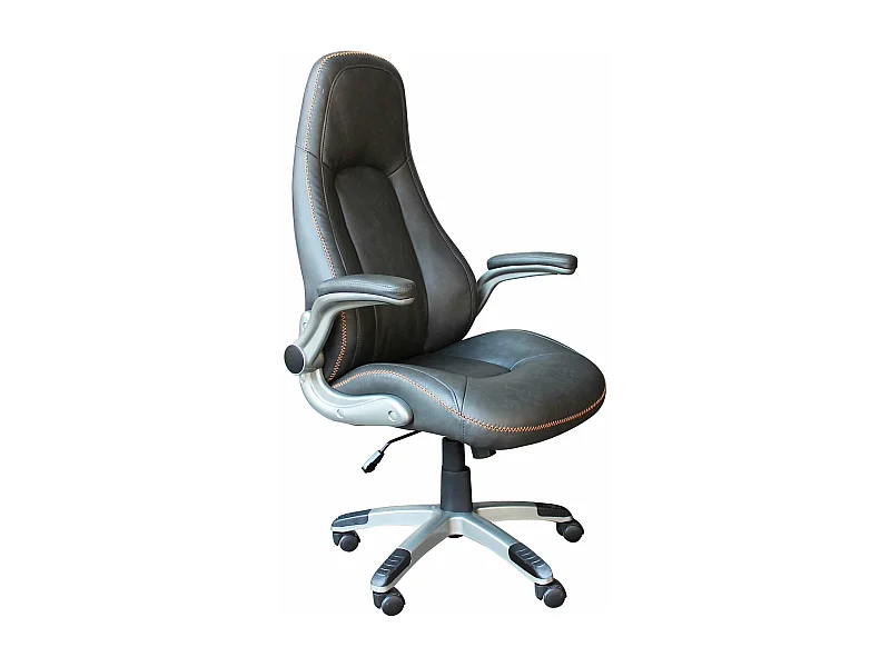 MilaniHome.it - poltrona da gaming ergonomica con poggiatesta e supporto lombare sedia da lavoro girevole regolabiledi coloreGrigio