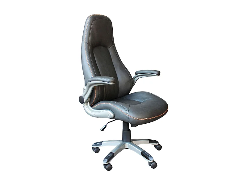 MilaniHome.it - poltrona da gaming ergonomica con poggiatesta e supporto lombare sedia da lavoro girevole regolabiledi coloreGrigio