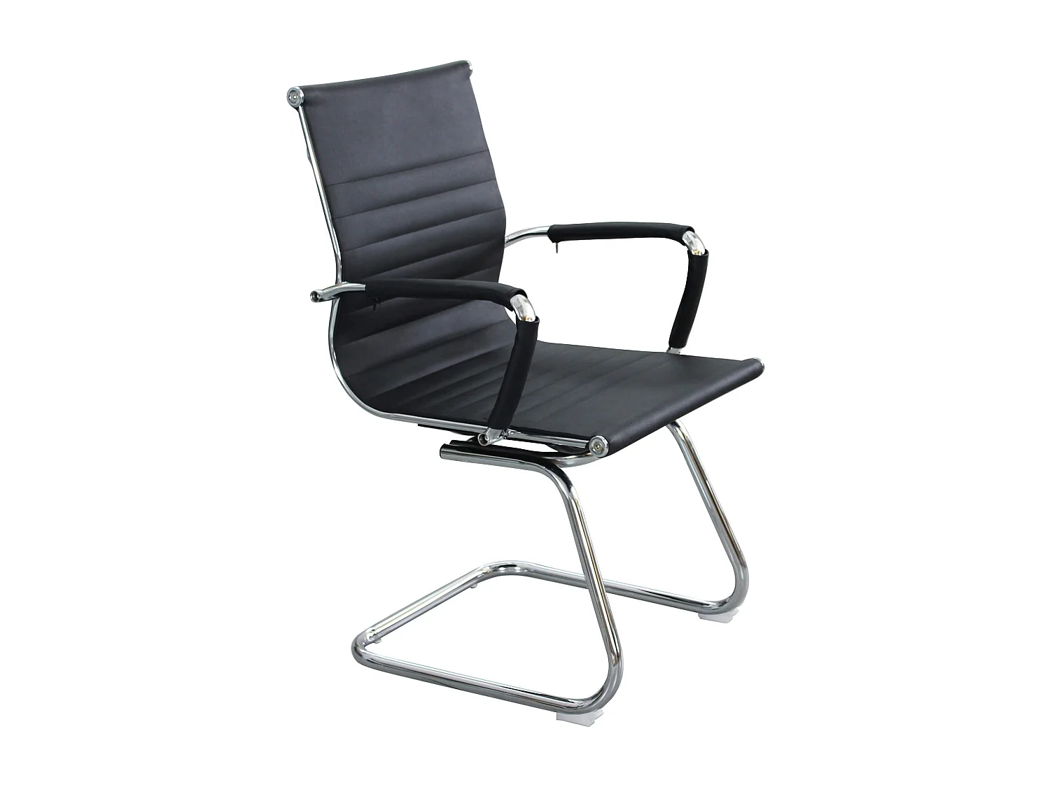 Milani Home - sedia da ufficio ergonomica con braccioli, poggiatesta e supporto lombare, in ecopelle nera, girevole regolabile, nero