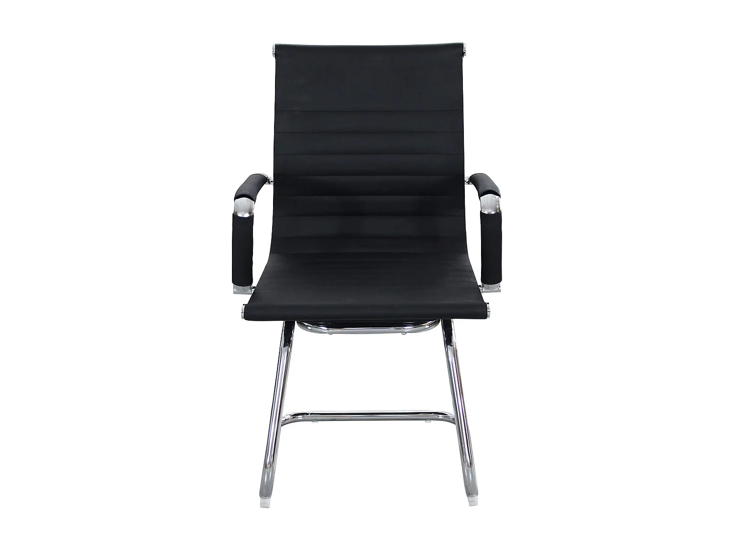 Milani Home - sedia da ufficio ergonomica con braccioli, poggiatesta e supporto lombare, in ecopelle nera, girevole regolabile, nero