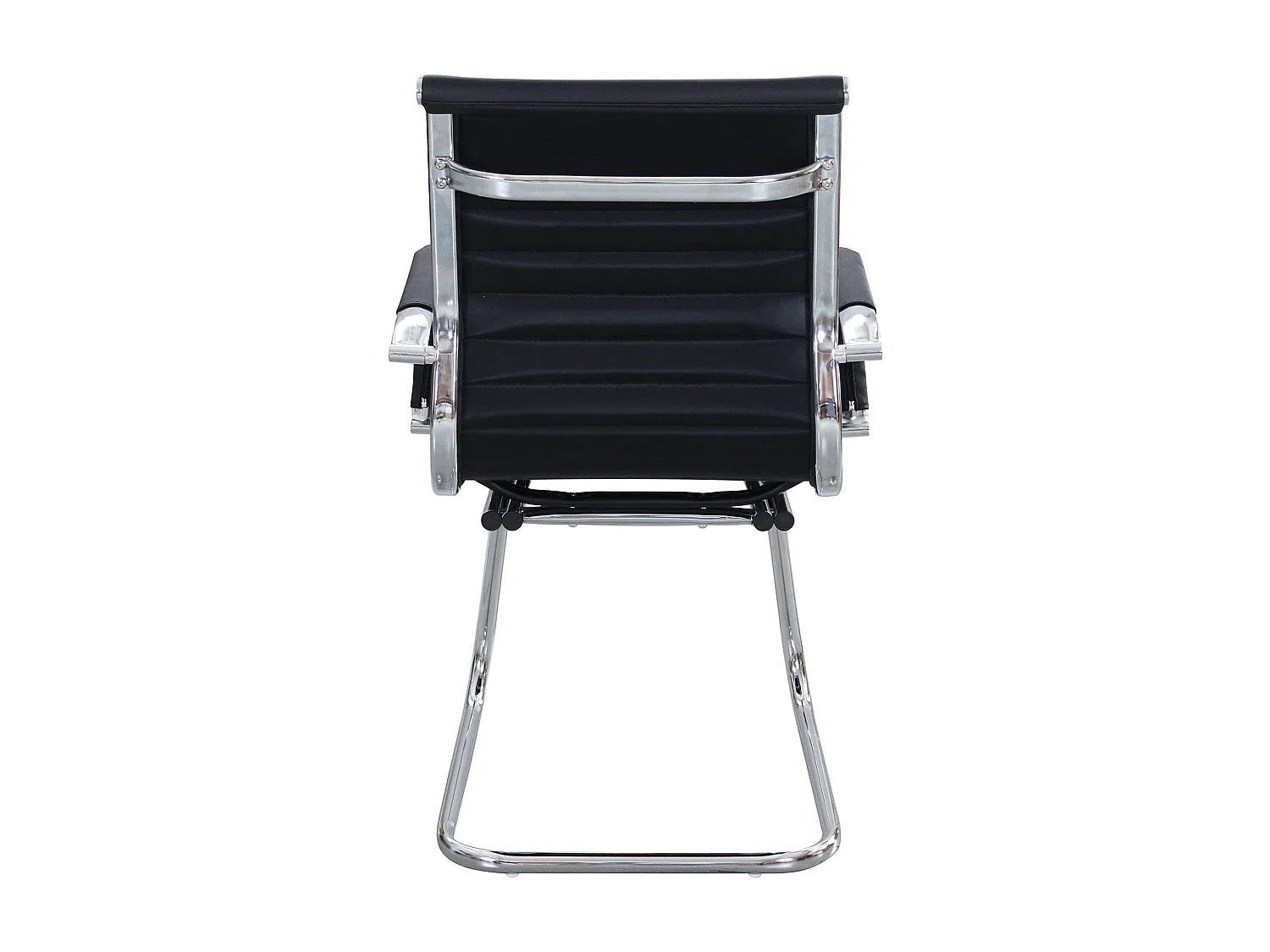 Milani Home - sedia da ufficio ergonomica con braccioli, poggiatesta e supporto lombare, in ecopelle nera, girevole regolabile, nero