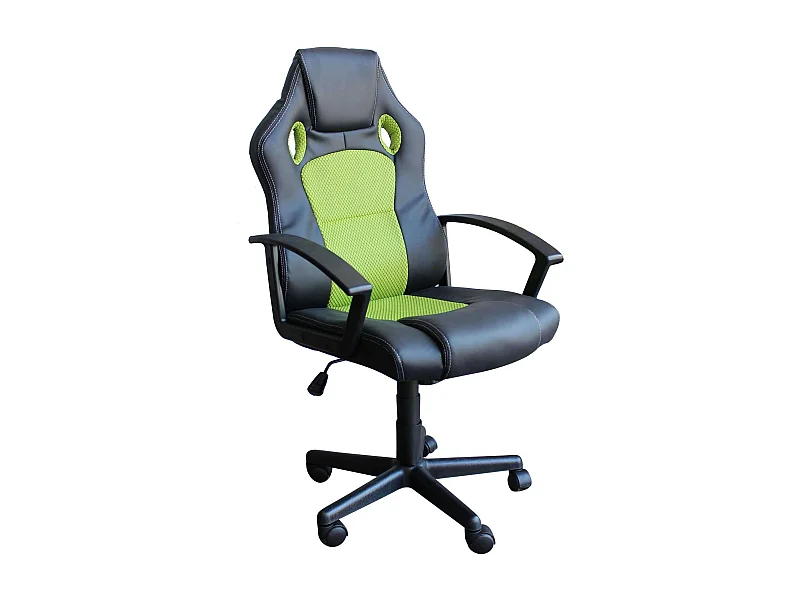 MilaniHome.it - poltrona da gaming ergonomica con poggiatesta e supporto lombare sedia da lavoro girevole regolabiledi coloreVerde lime