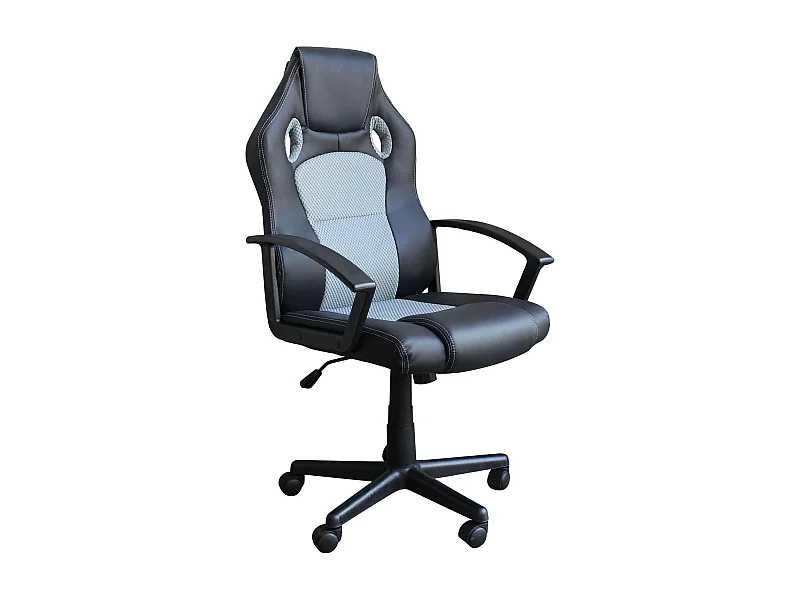 MilaniHome.it - poltrona da gaming ergonomica con poggiatesta e supporto lombare sedia da lavoro girevole regolabiledi coloreGrigio