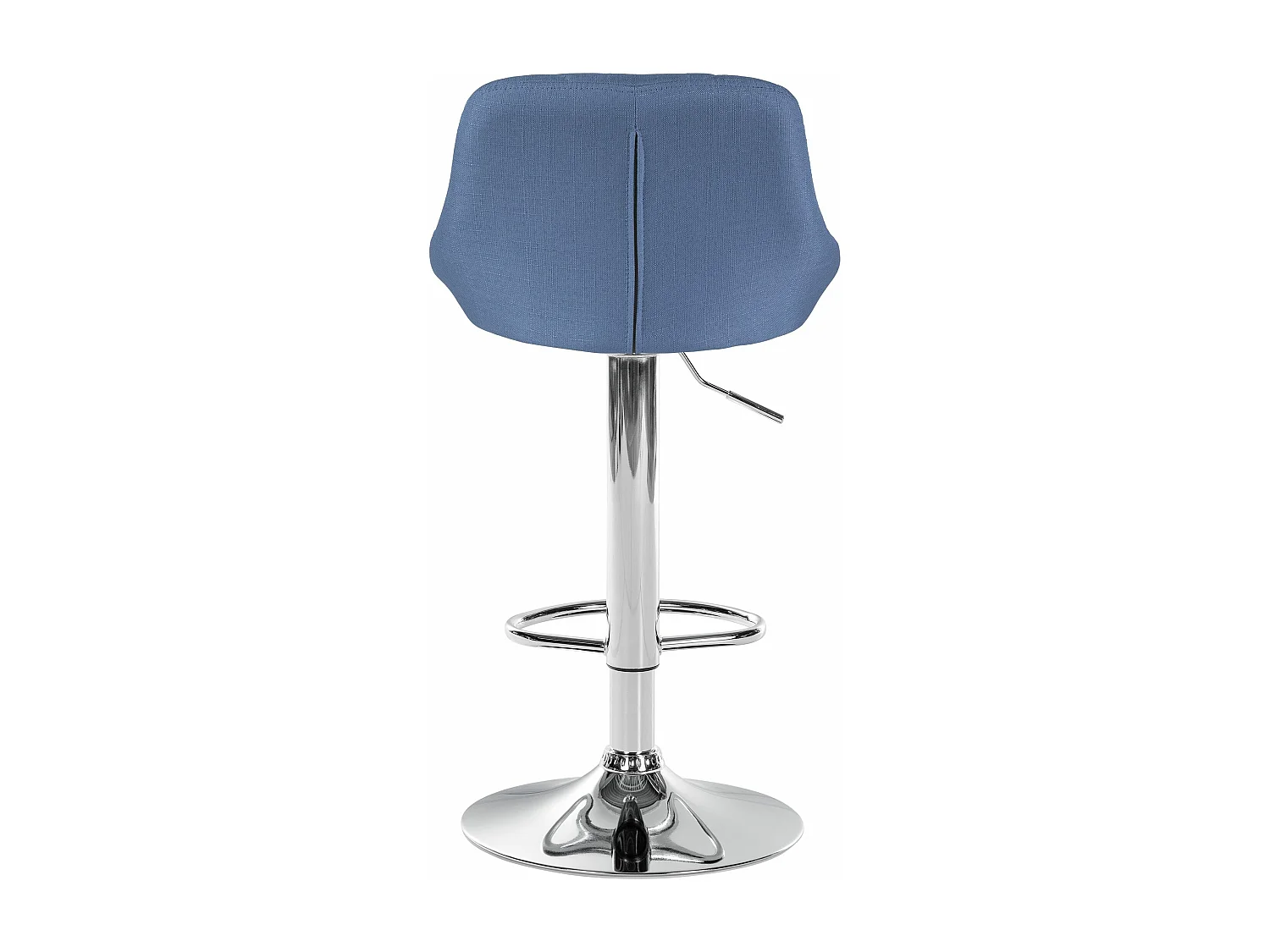 Tabouret de bar - Tissu & Chrome - Bleu - Lazio