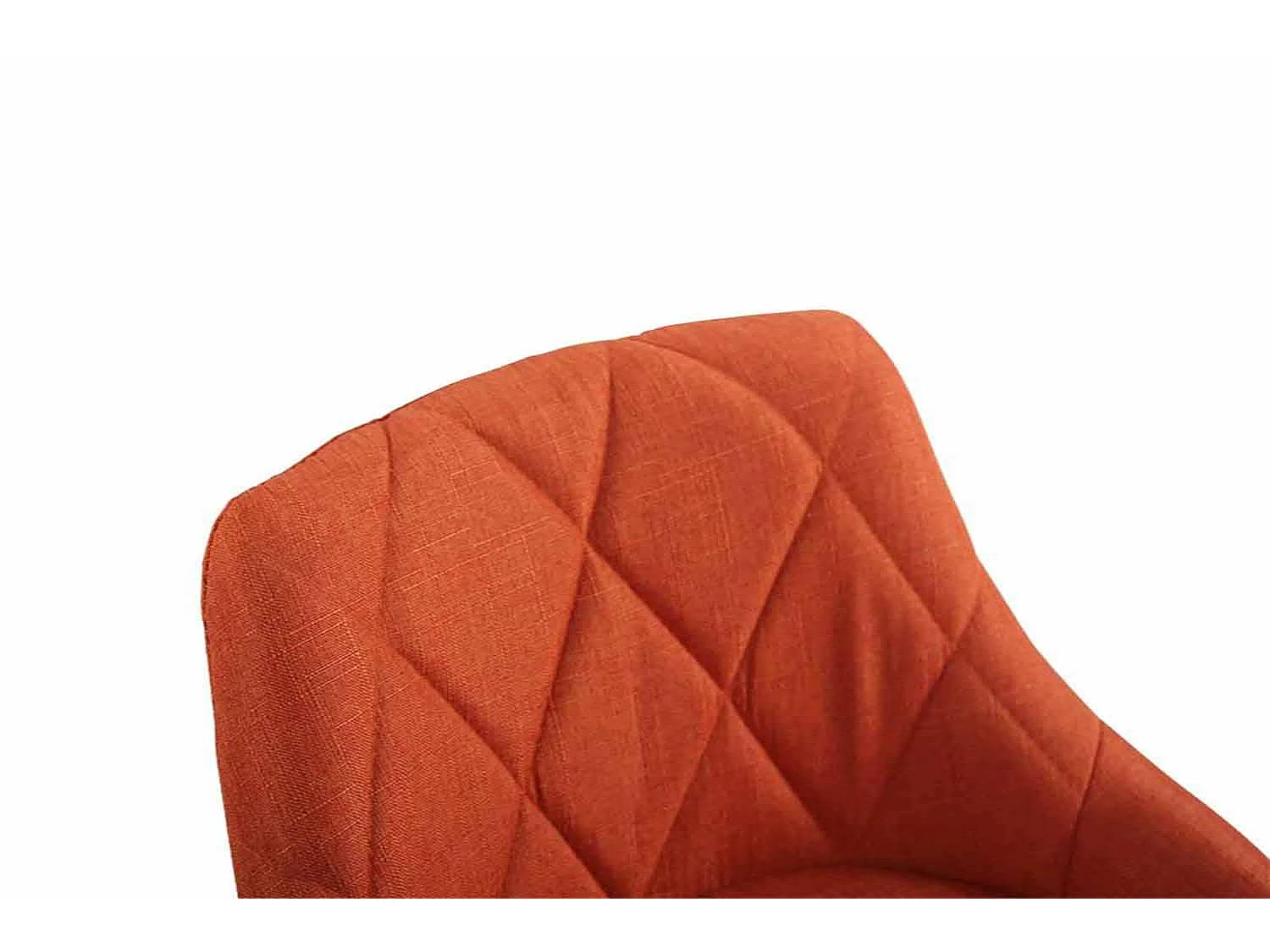 Lot de 2  Tabouret de bar - Tissu & Métal chromé - Orange - Lazio