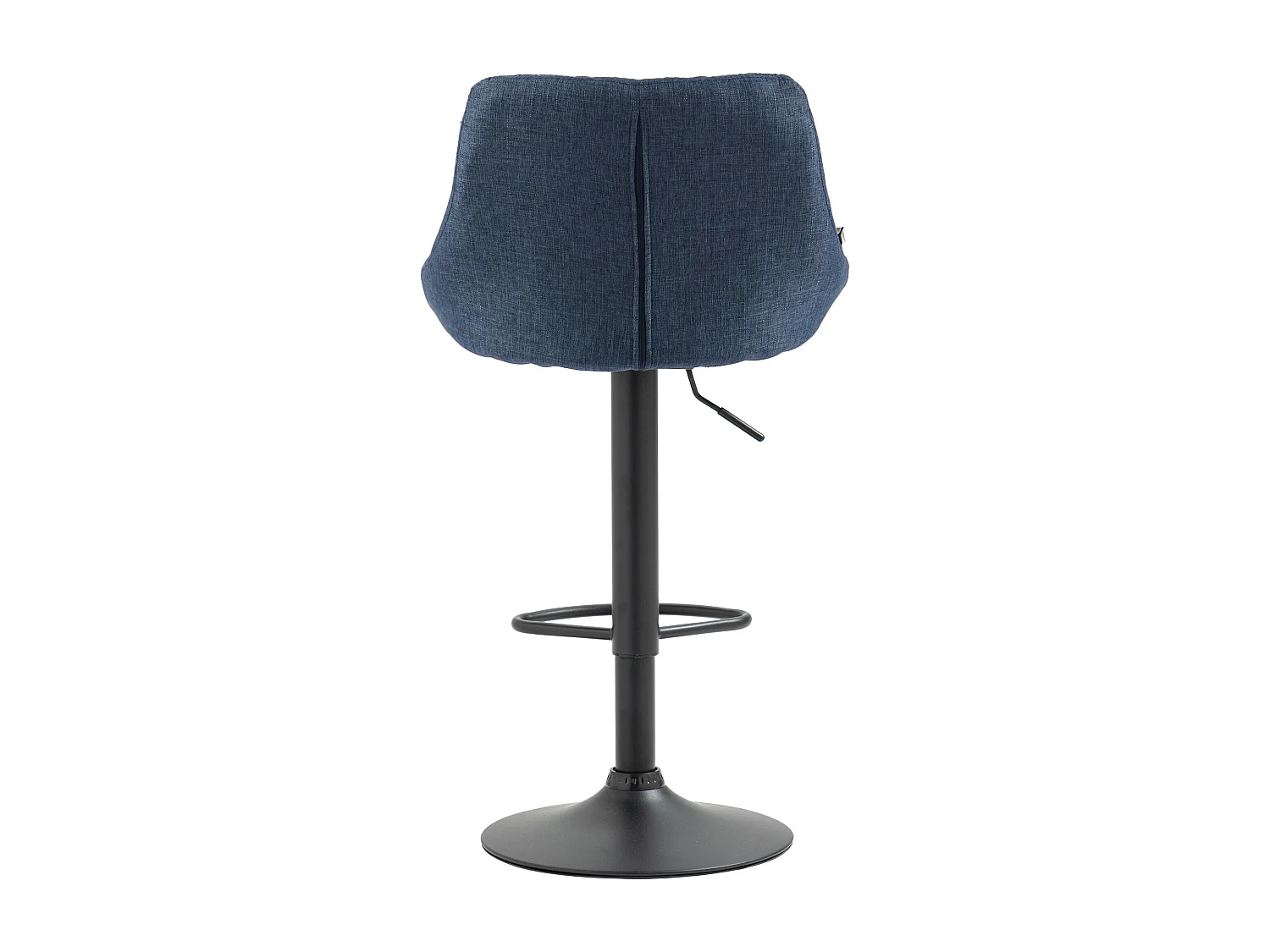 Tabouret de bar - Tissu & Noir - Bleu - Lazio