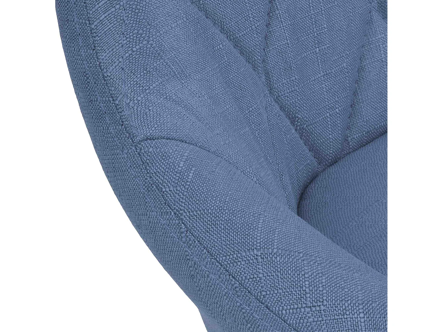 Tabouret de bar - Tissu & Noir - Bleu - Lazio