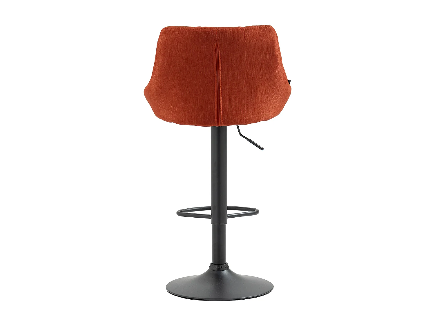 Tabouret de bar - Tissu & Noir - Orange - Lazio
