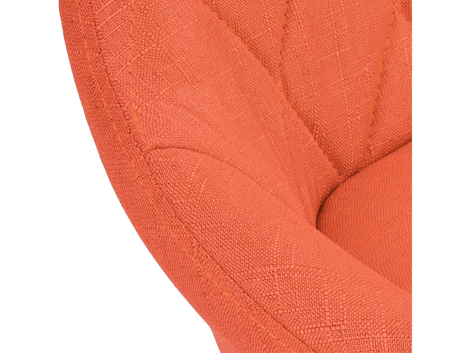 Tabouret de bar - Tissu & Noir - Orange - Lazio