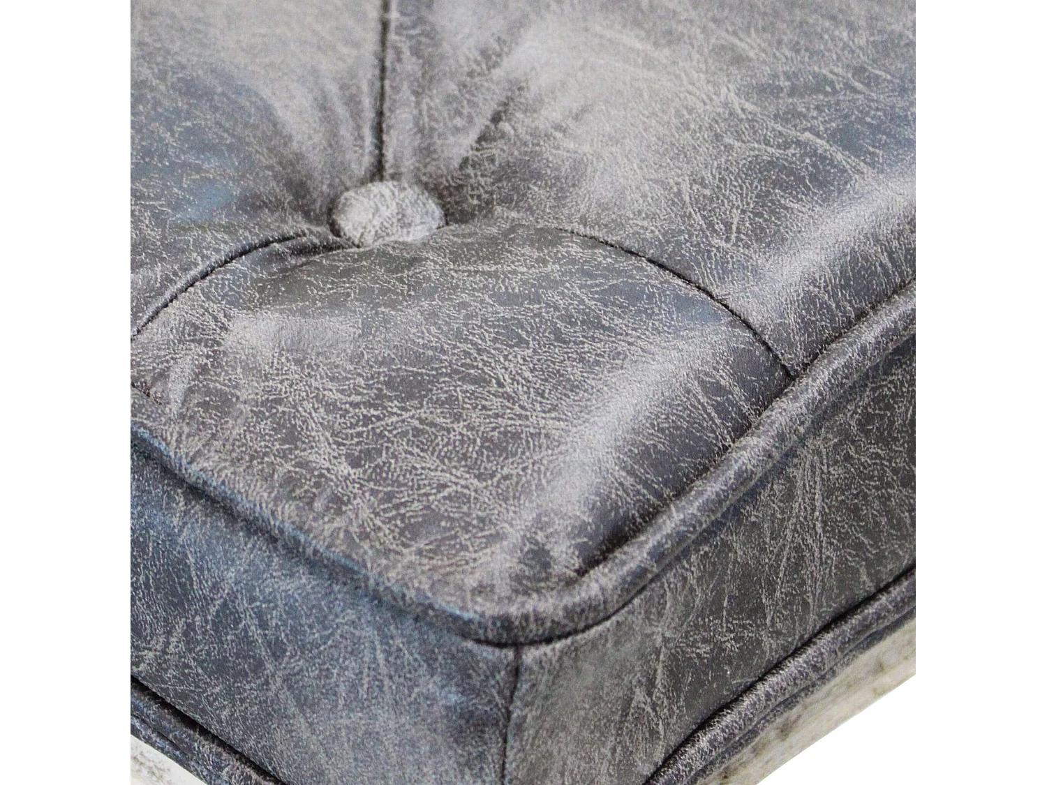 MilaniHome.it - sgabello vintage in ecopelle di design moderno vintage cm 50x36x47 hdi coloreGrigio