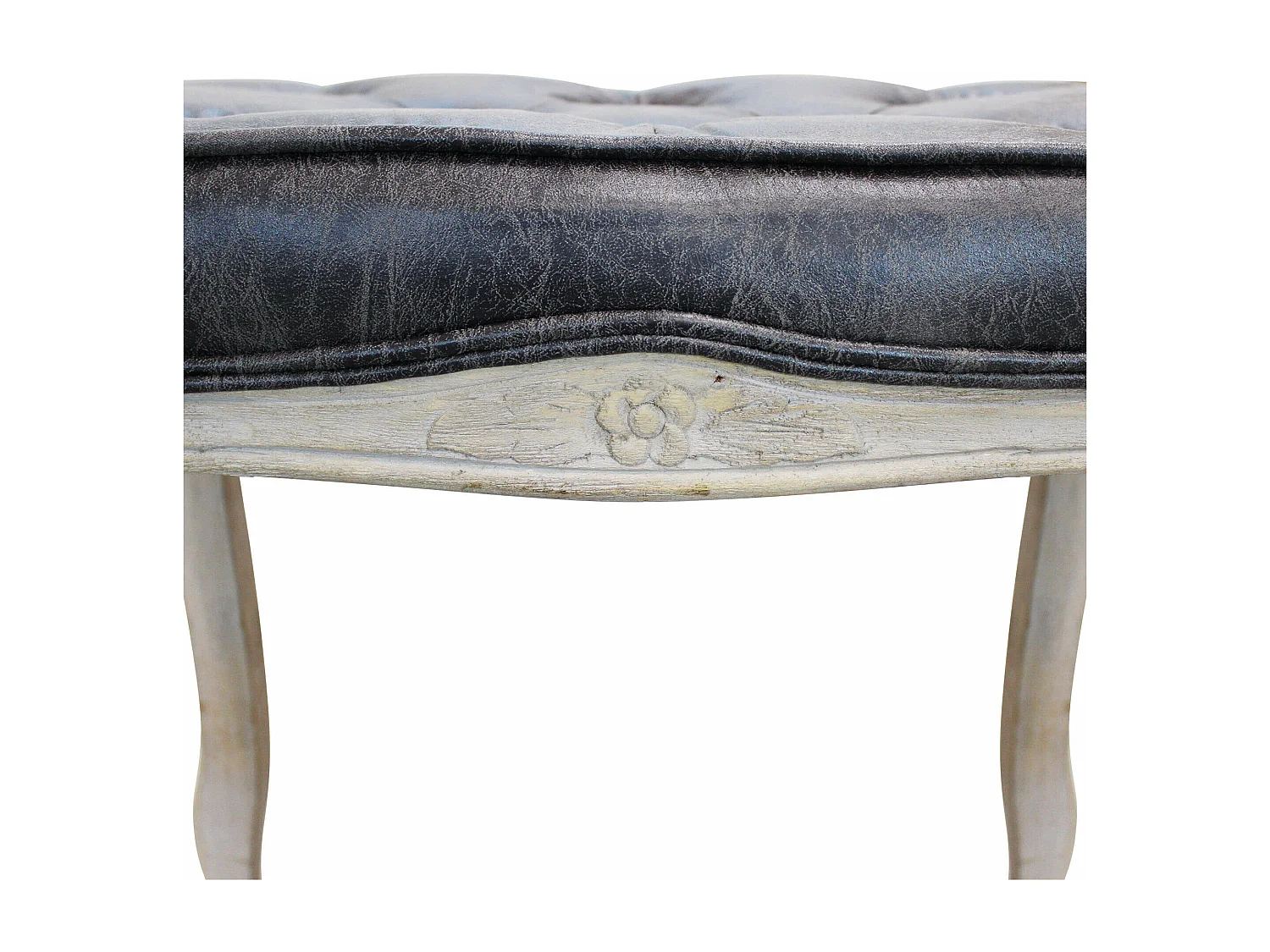 MilaniHome.it - sgabello vintage in ecopelle di design moderno vintage cm 50x36x47 hdi coloreGrigio