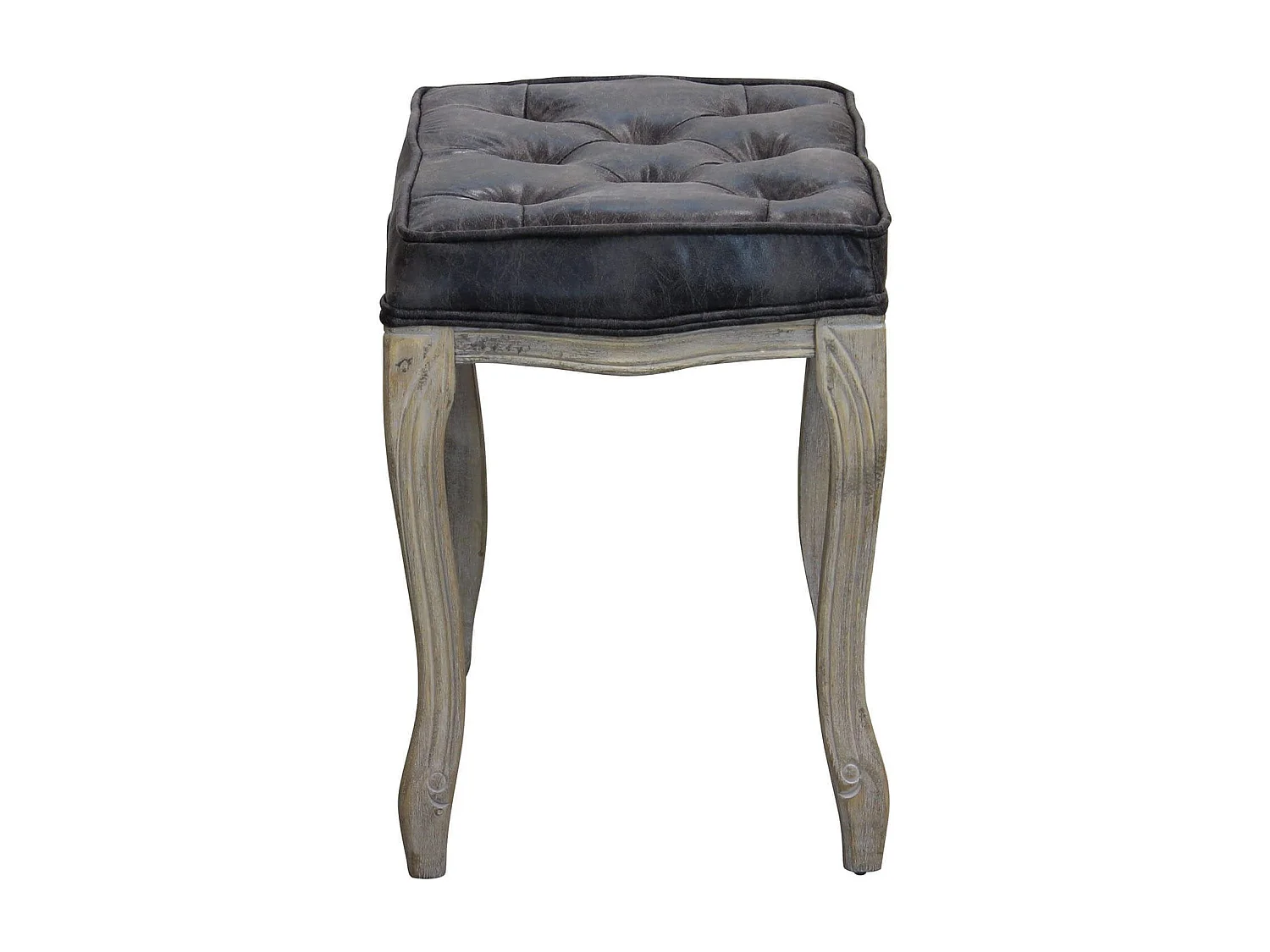 MilaniHome.it - sgabello vintage in ecopelle di design moderno vintage cm 50x36x47 hdi coloreGrigio