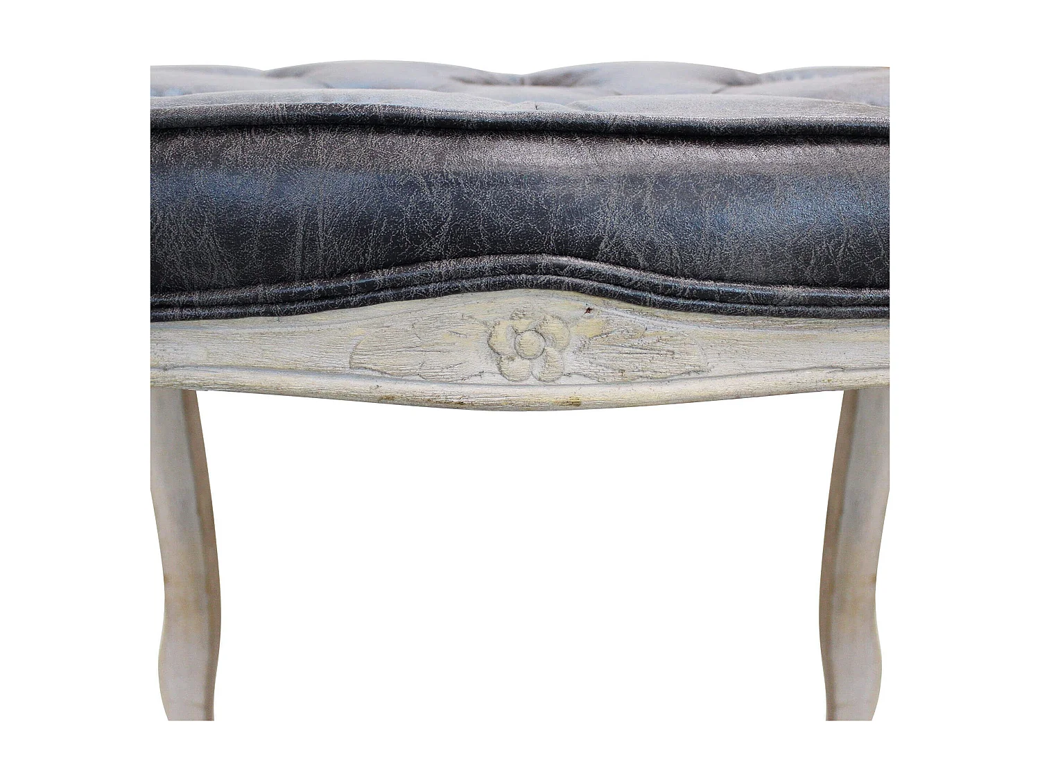 MilaniHome.it - sgabello vintage in ecopelle di design moderno vintage cm 50x36x47 hdi coloreGrigio