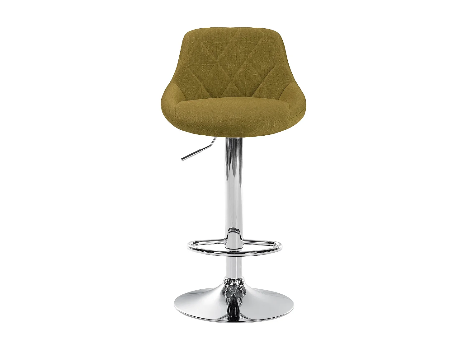 Tabouret de bar - Tissu & Chrome - Vert - Lazio