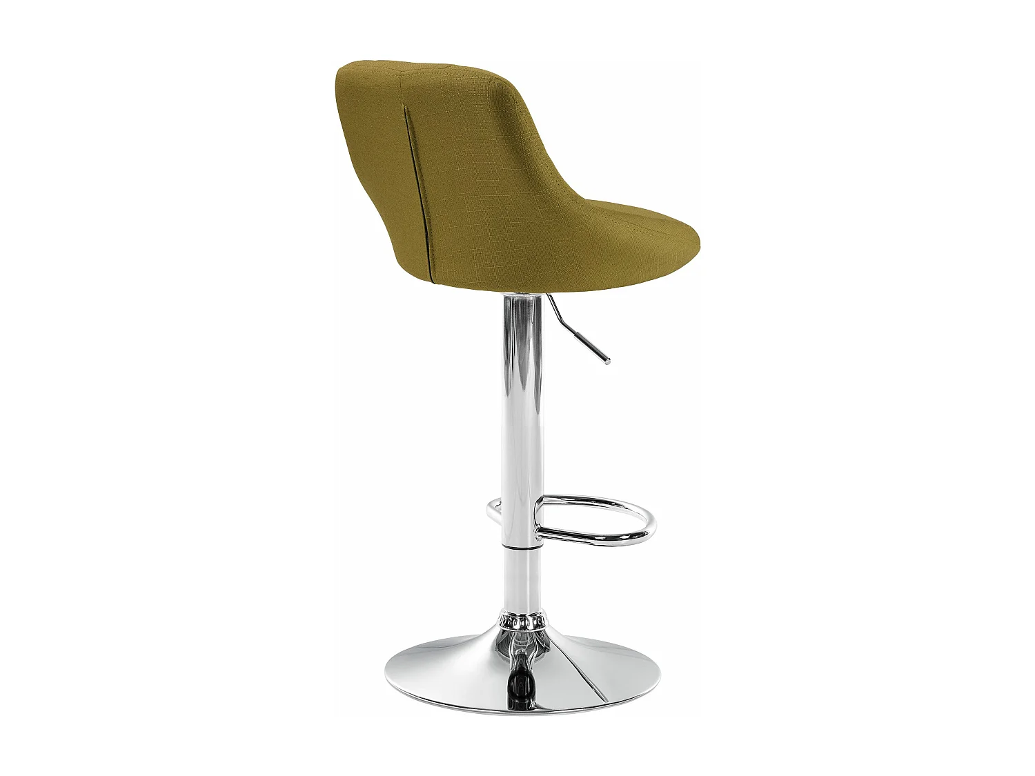 Tabouret de bar - Tissu & Chrome - Vert - Lazio