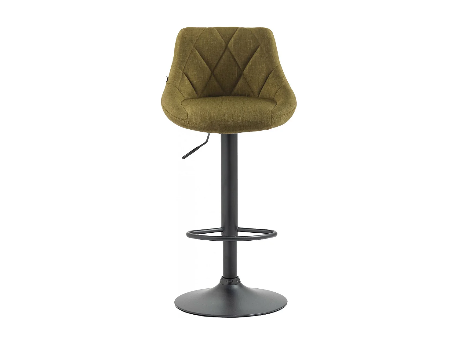 Tabouret de bar - Tissu & Noir - Vert - Lazio
