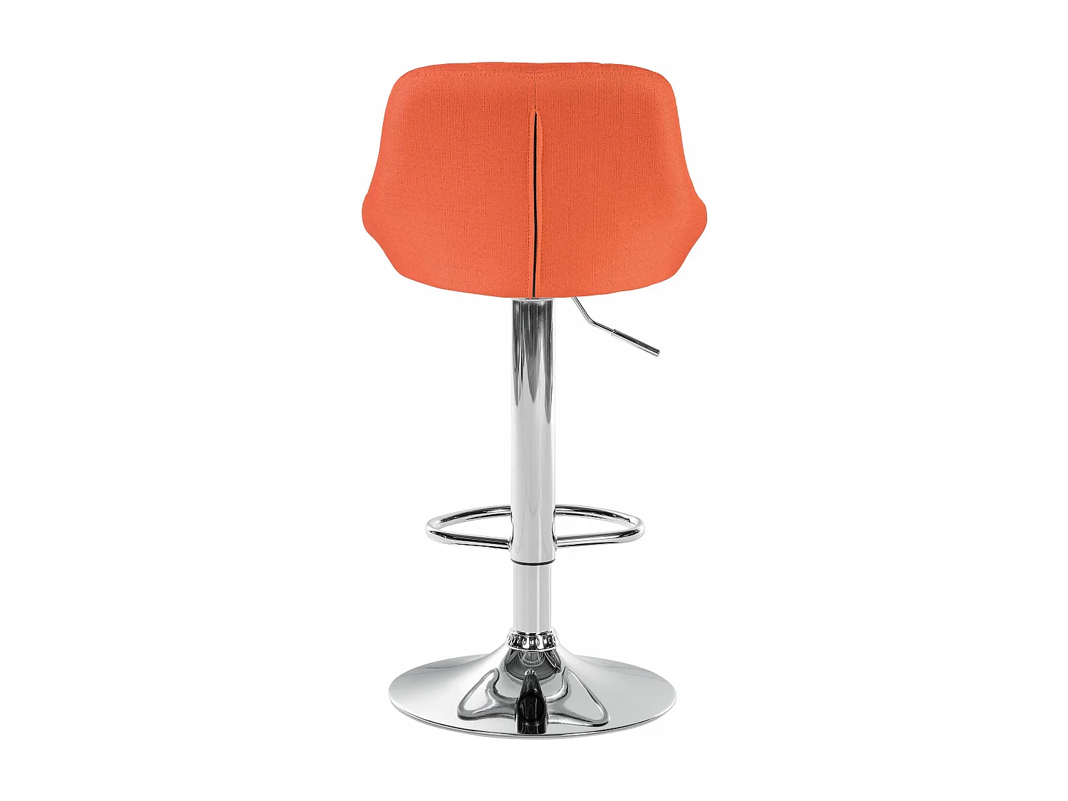 Tabouret de bar - Tissu & Chrome - Orange - Lazio