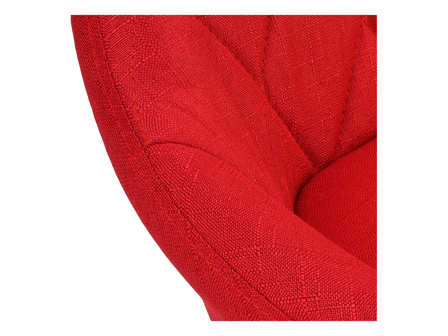 Tabouret de bar - Tissu & Chrome - Rouge - Lazio