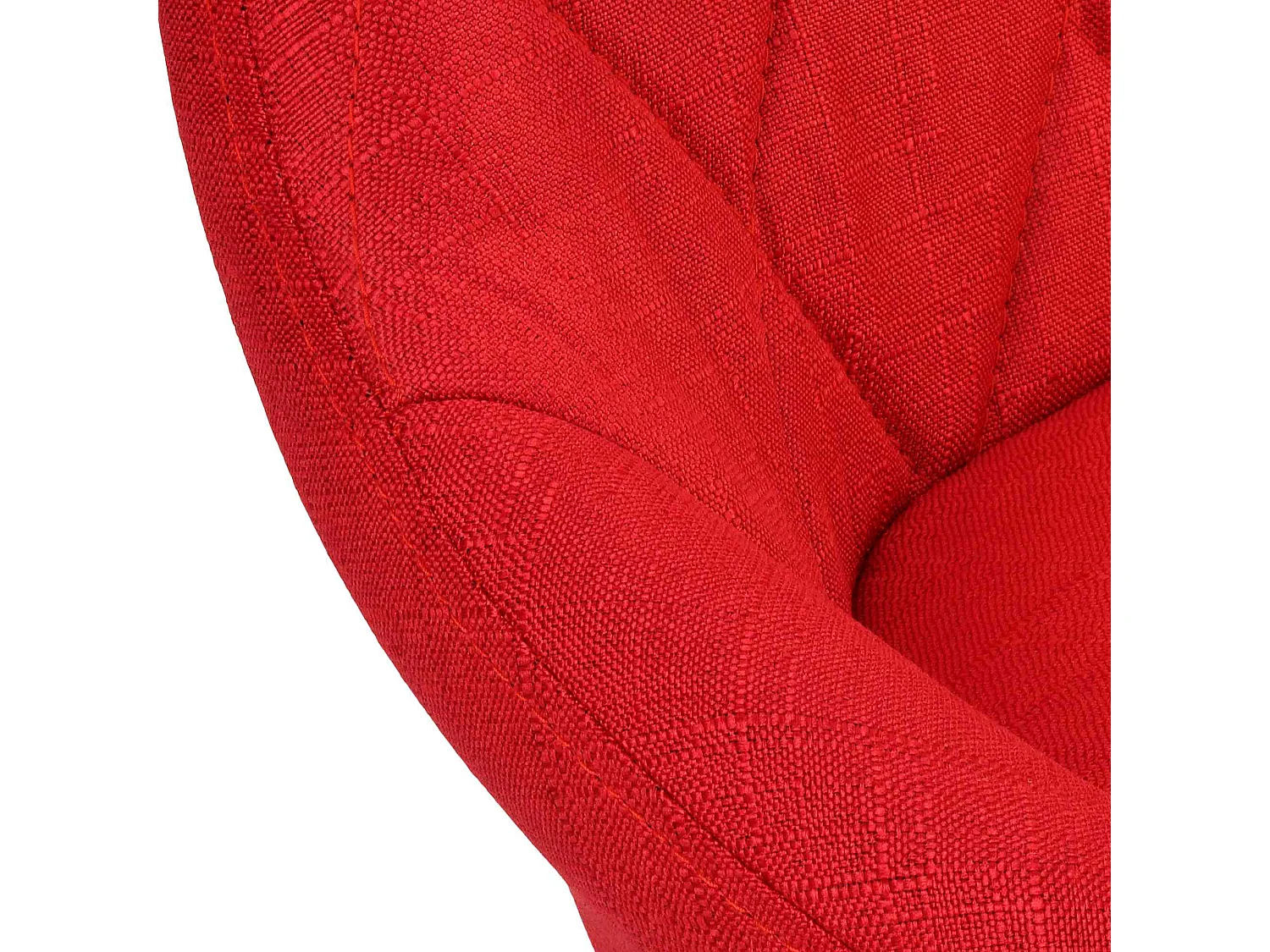 Tabouret de bar - Tissu & Noir - Rouge - Lazio