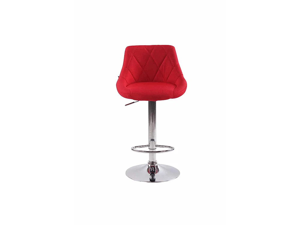 Lot de 2  Tabouret de bar - Tissu & Noir - Rouge - Lazio