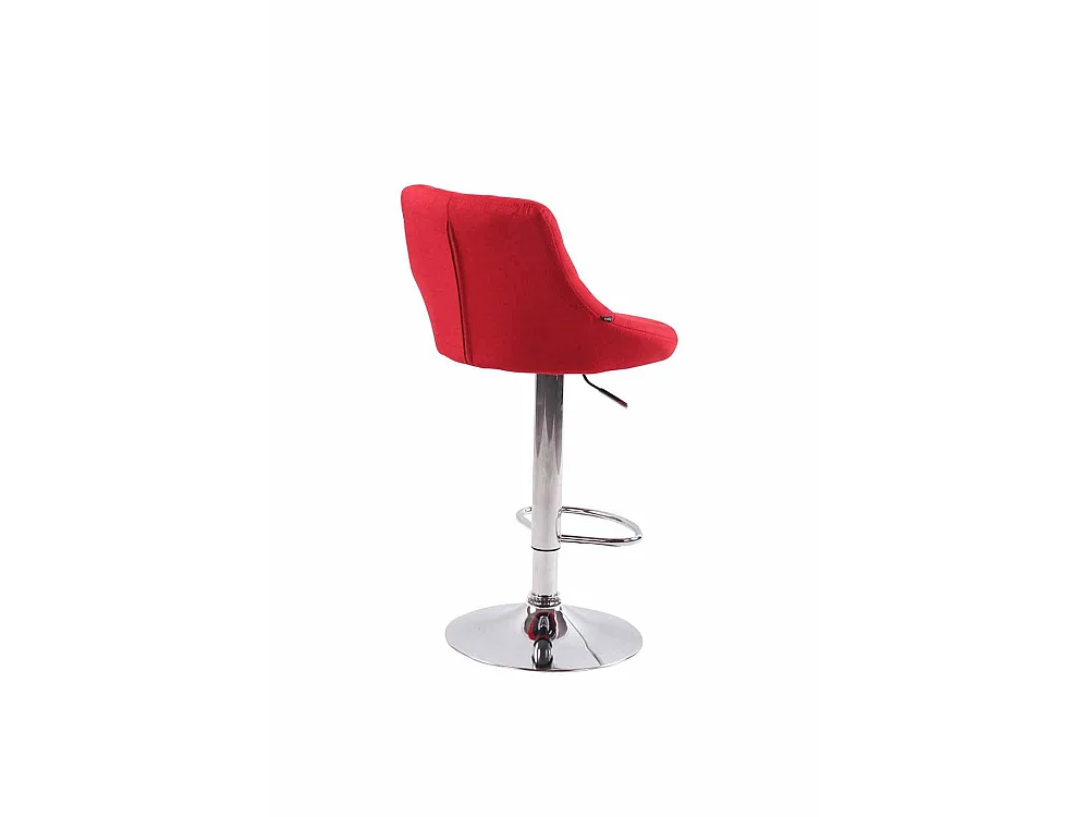 Lot de 2  Tabouret de bar - Tissu & Noir - Rouge - Lazio