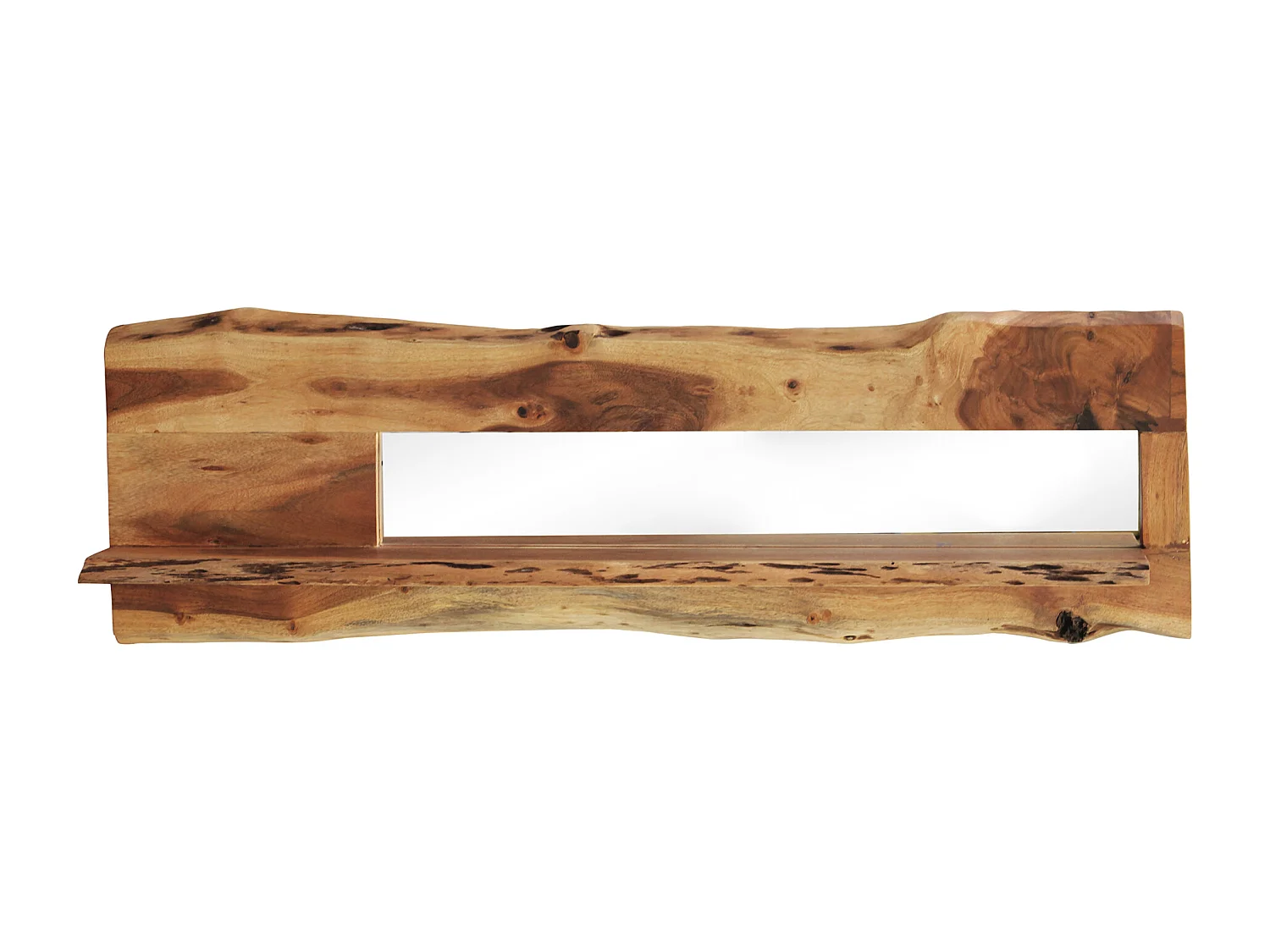 MilaniHome.it - mensola in legno massiccio di design moderno industrial cm 120 x 22 x 38 hdi coloreMarrone