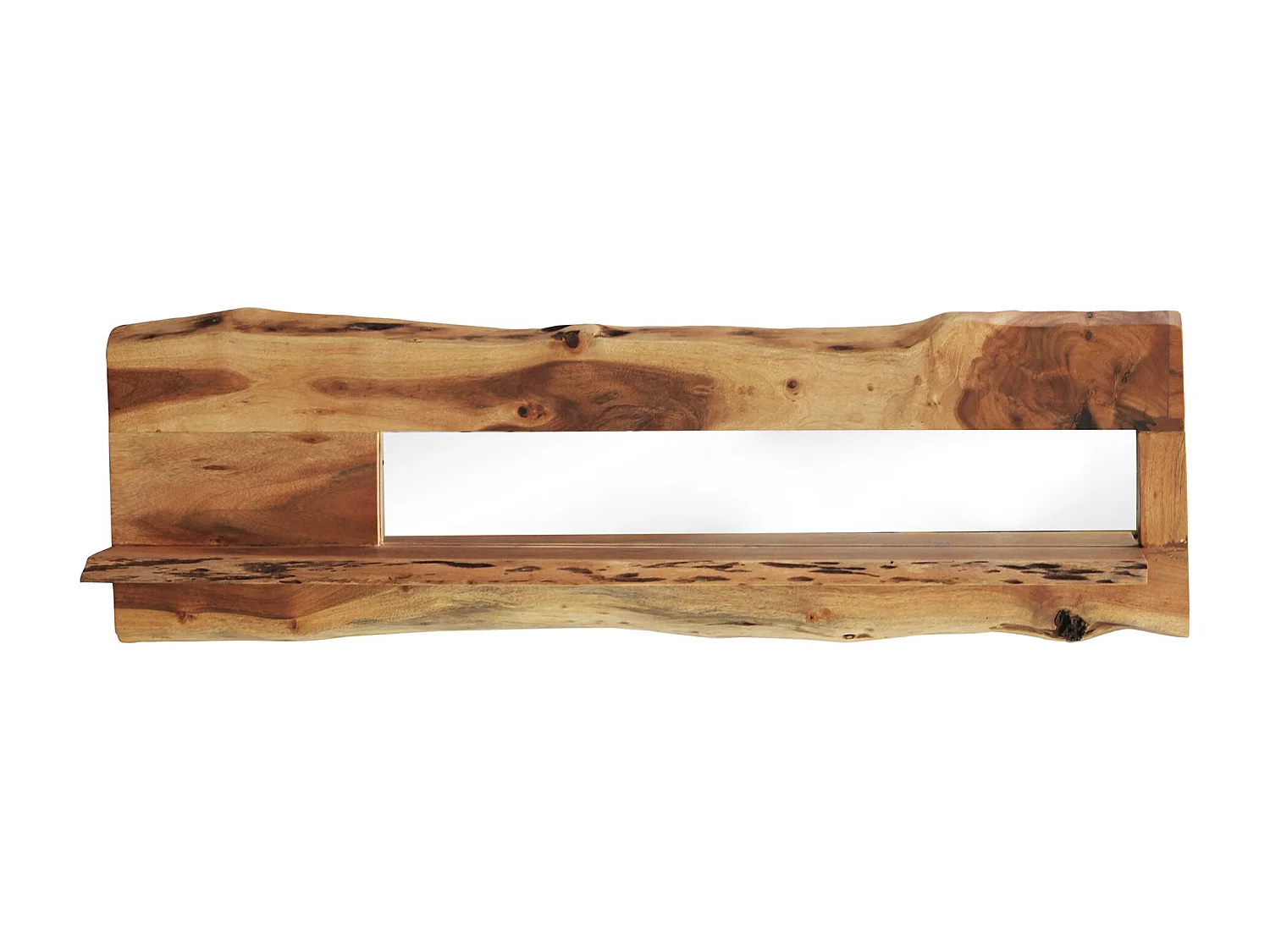 MilaniHome.it - mensola in legno massiccio di design moderno industrial cm 120 x 22 x 38 hdi coloreMarrone