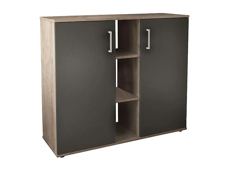 MilaniHome.it - mobile ingresso di design moderno con scarpiera e porta borse di coloreAntracite