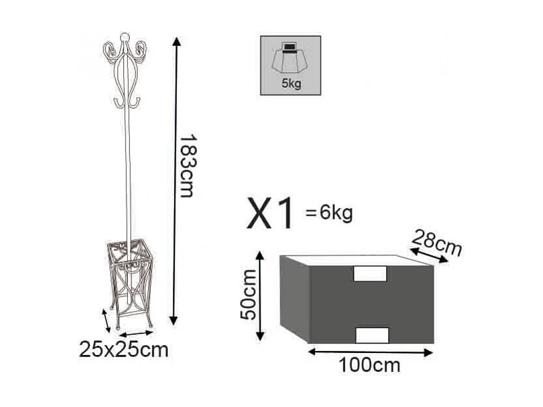 MilaniHome.it - Appendiabiti Per Interno, Veranda Salotto Portico Ingresso Ufficiodi coloreBianco