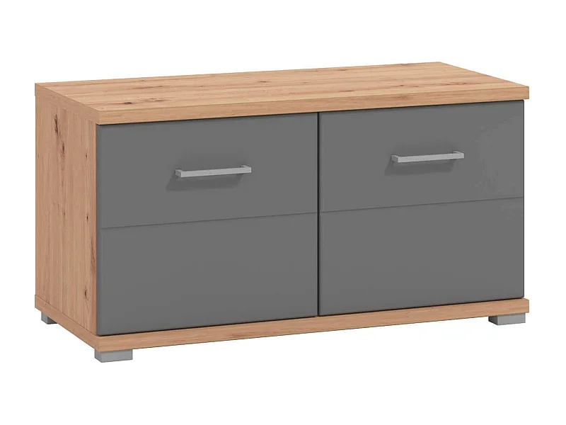 attaccapanni da parete moderno con mensola colore rovere di design moderno industrial cm 86,6 x 40 x 456 h