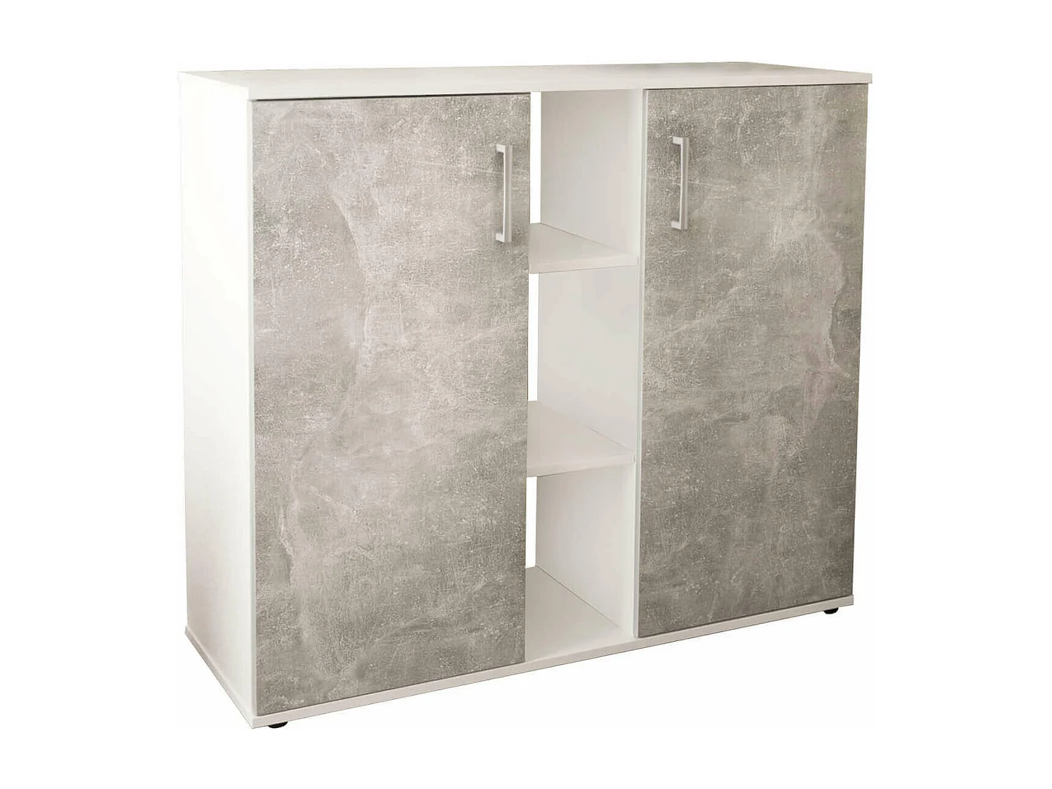 MilaniHome.it - mobile ingresso di design moderno con scarpiera e porta borse di coloreCemento