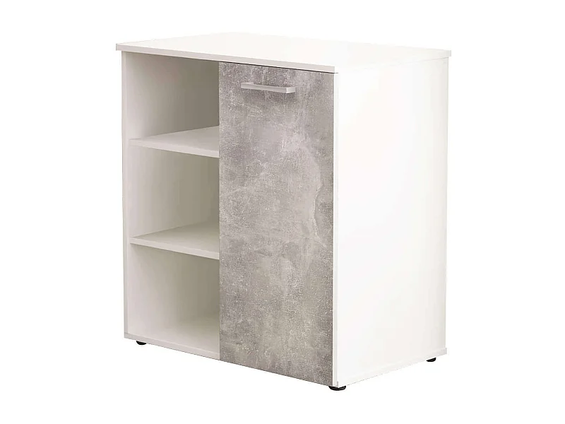 MilaniHome.it - mobile ingresso di design moderno con scarpiera e porta borse di coloreCemento