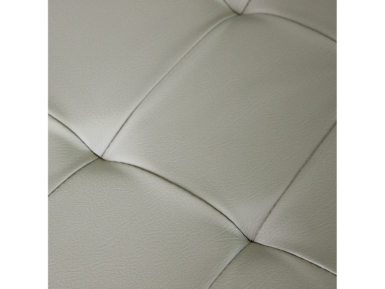 MilaniHome.it - pouf rettangolare in ecopelle di design moderno, cm 76 x 38 x 38 hdi coloreTortora