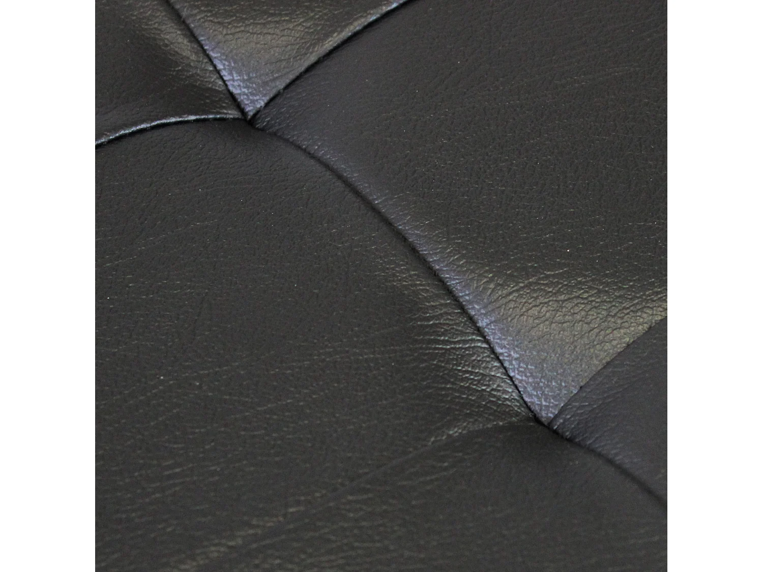 MilaniHome.it - pouf quadrato in ecopelle di design moderno, cm 38 x 38 x 38 hdi coloreNero