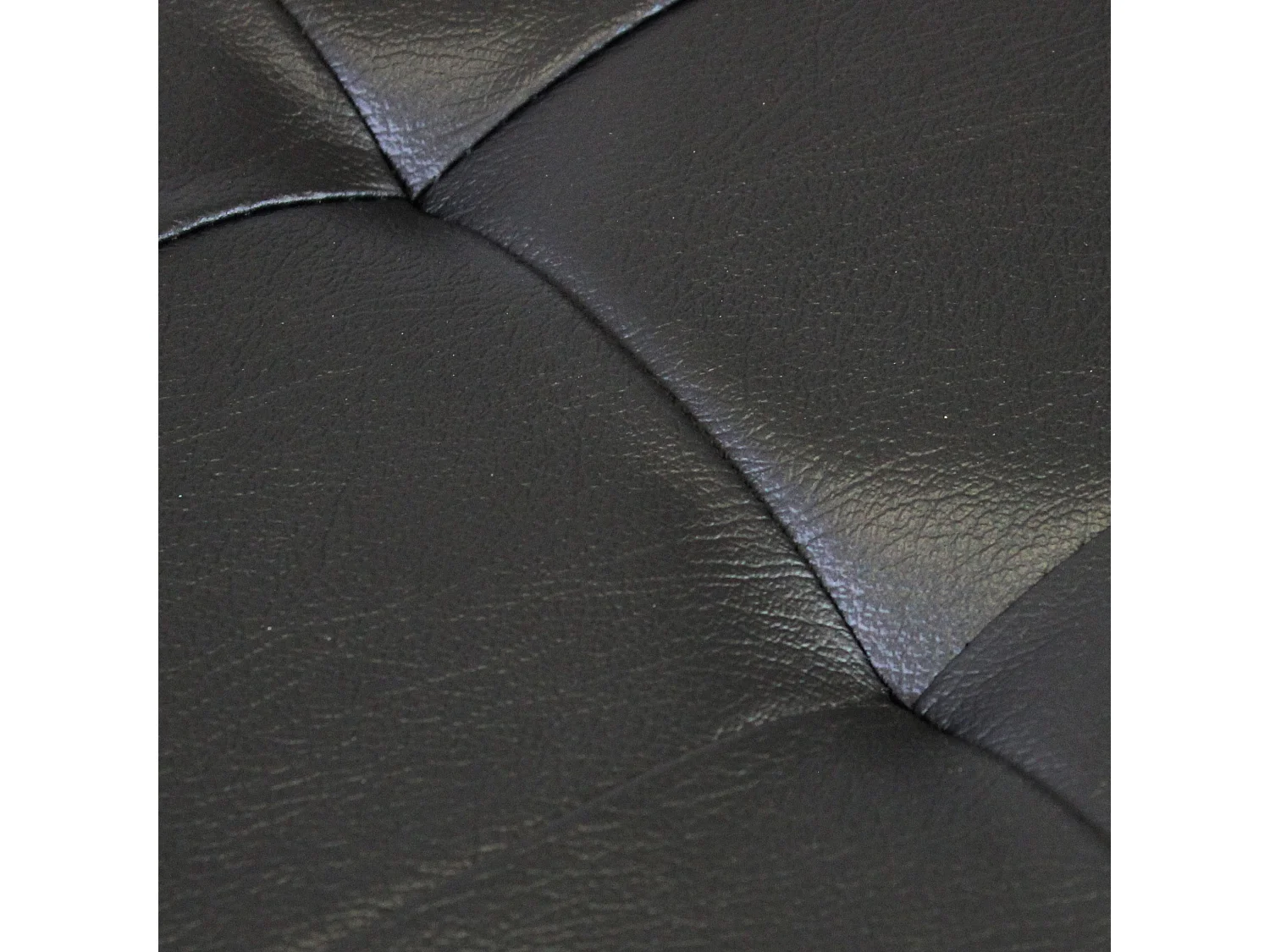 Milani Home - pouf quadrato, ecopelle, seduta poggiapiedi, nero, 38 x 38 x 38 cm