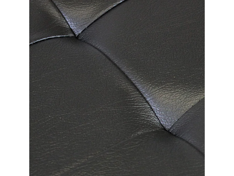 MilaniHome.it - pouf quadrato in ecopelle di design moderno, cm 38 x 38 x 38 hdi coloreNero