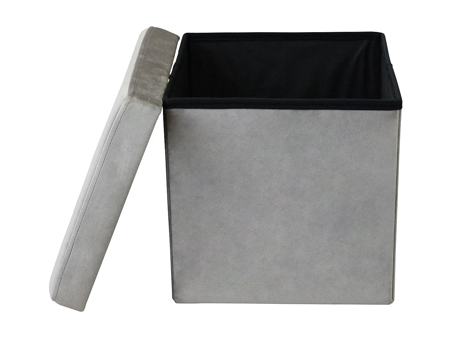 MilaniHome.it - pouf quadrato in velluto di design moderno, cm 38 x 38 x 38 hdi coloreTortora