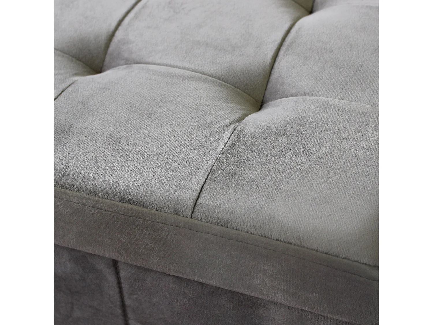 MilaniHome.it - pouf quadrato in velluto di design moderno, cm 38 x 38 x 38 hdi coloreTortora