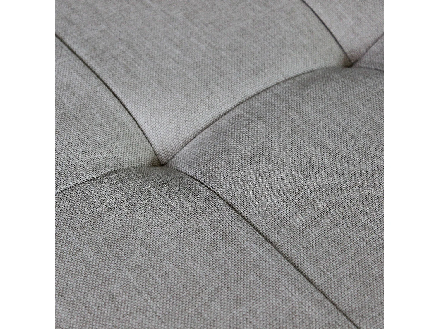 MilaniHome.it - pouf rettangolare in stoffa di design moderno, cm 76 x 38 x 38 hdi coloreTortora