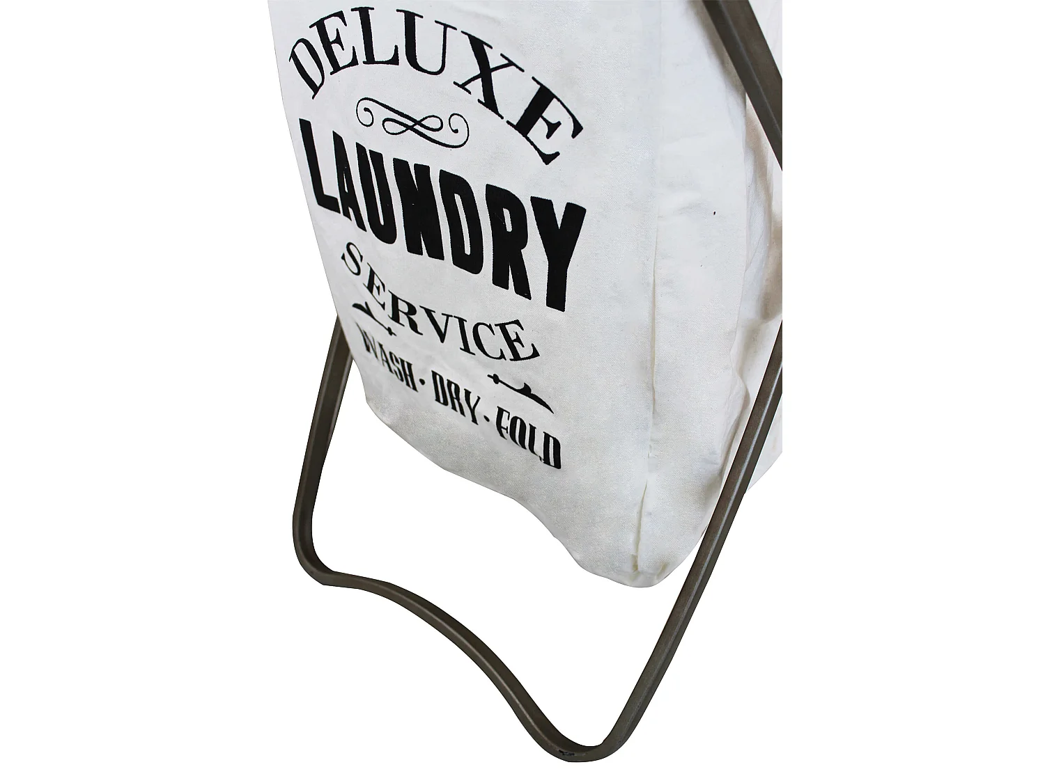 MilaniHome.it - Cesto Porta Biancheria In Tessuto E Metallo Stile Moderno Di Designdi coloreBianco