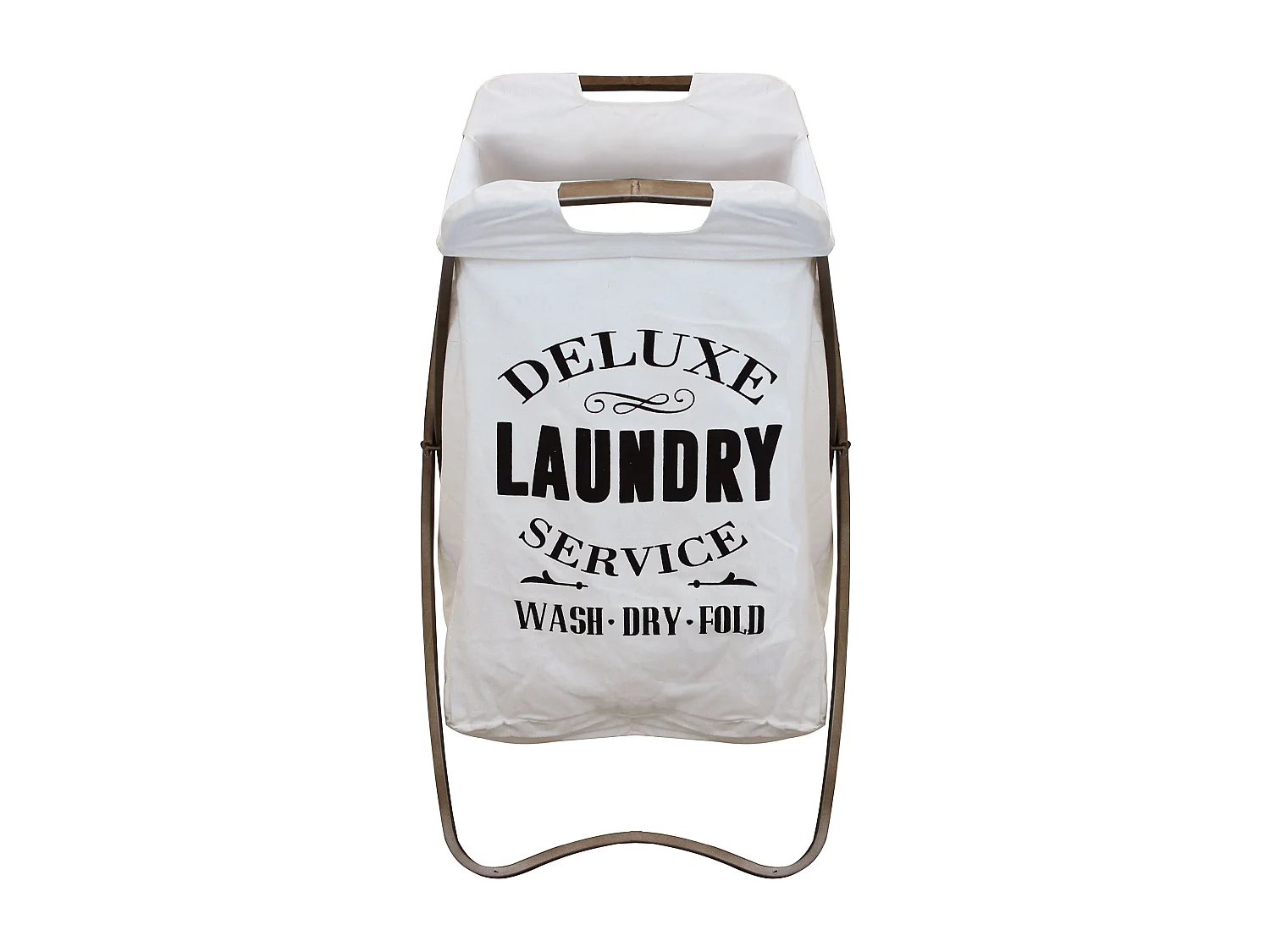 MilaniHome.it - Cesto Porta Biancheria In Tessuto E Metallo Stile Moderno Di Designdi coloreBianco