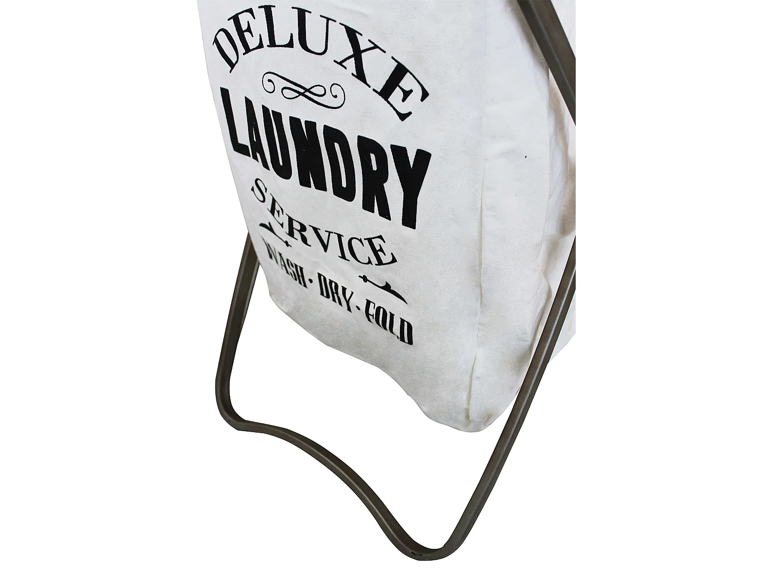 MilaniHome.it - Cesto Porta Biancheria In Tessuto E Metallo Stile Moderno Di Designdi coloreBianco