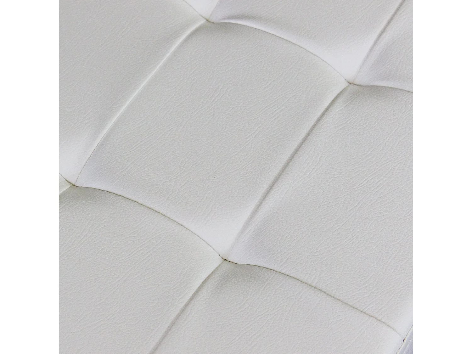 MilaniHome.it - pouf rettangolare in ecopelle di design moderno, cm 76 x 38 x 38 hdi coloreBianco