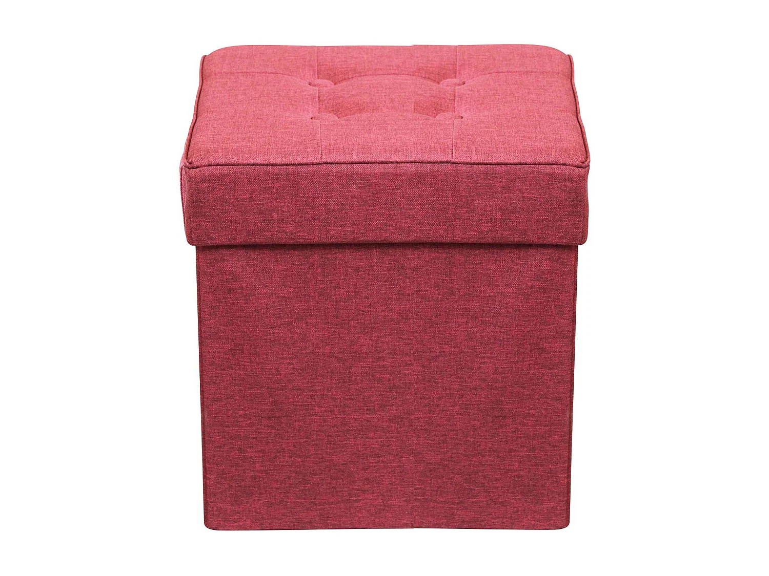 MilaniHome.it - pouf quadrato in stoffa di design moderno, cm 38 x 38 x 40 hdi coloreRosso