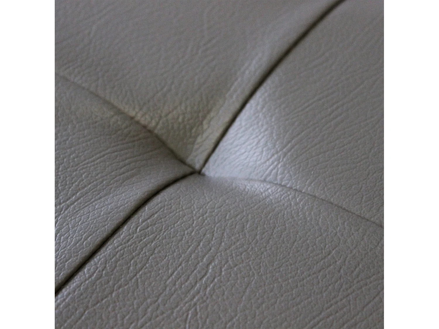 MilaniHome.it - pouf rettangolare in ecopelle di design moderno, cm 76 x 38 x 38 hdi coloreGrigio