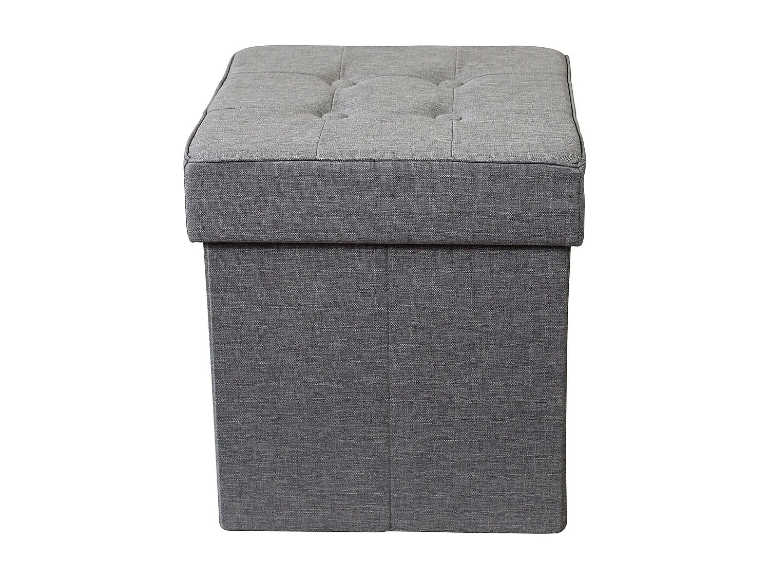 MilaniHome.it - pouf quadrato in stoffa di design moderno, cm 38 x 38 x 40 hdi coloreGrigio chiaro