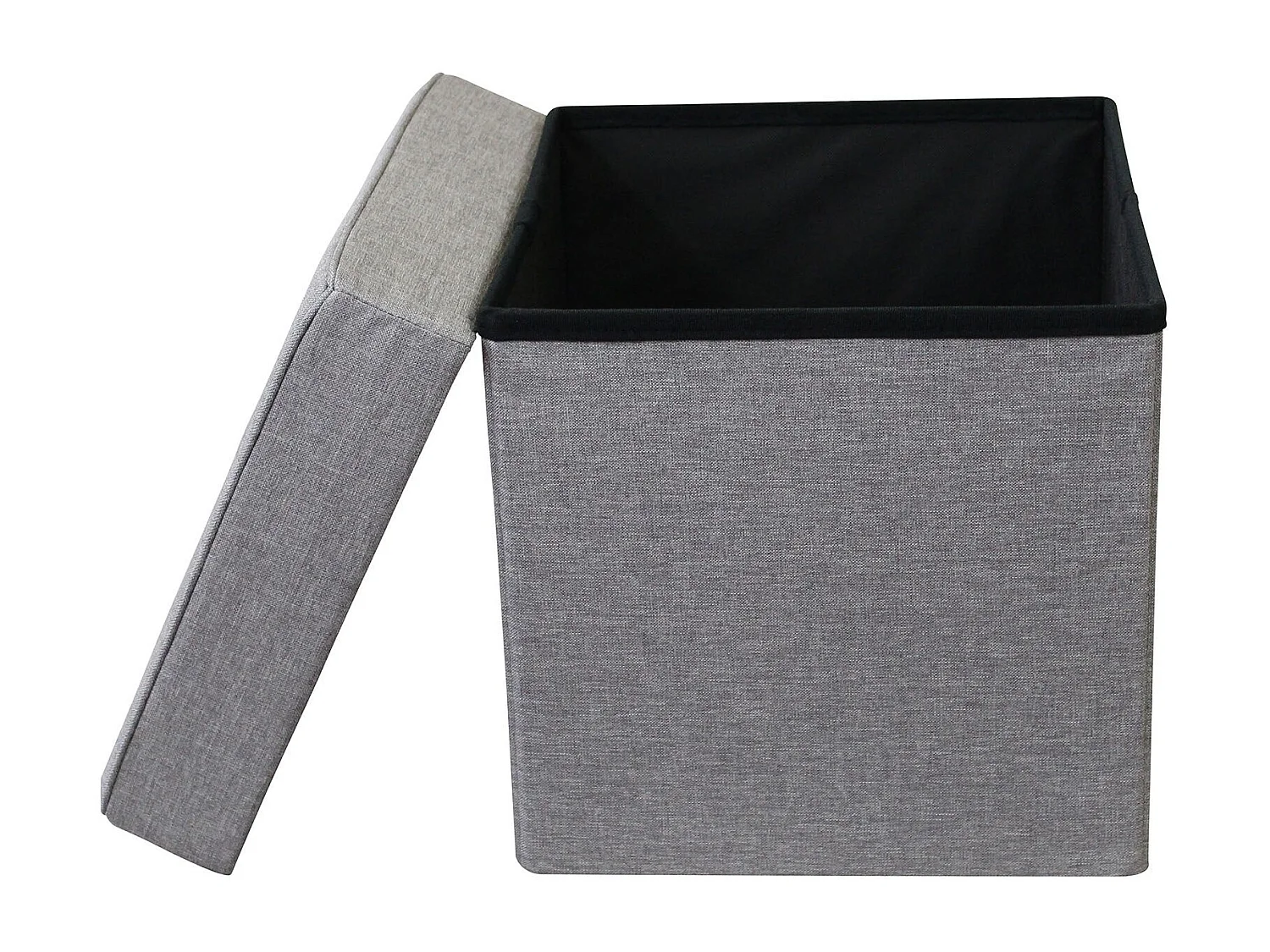 MilaniHome.it - pouf quadrato in stoffa di design moderno, cm 38 x 38 x 40 hdi coloreGrigio chiaro