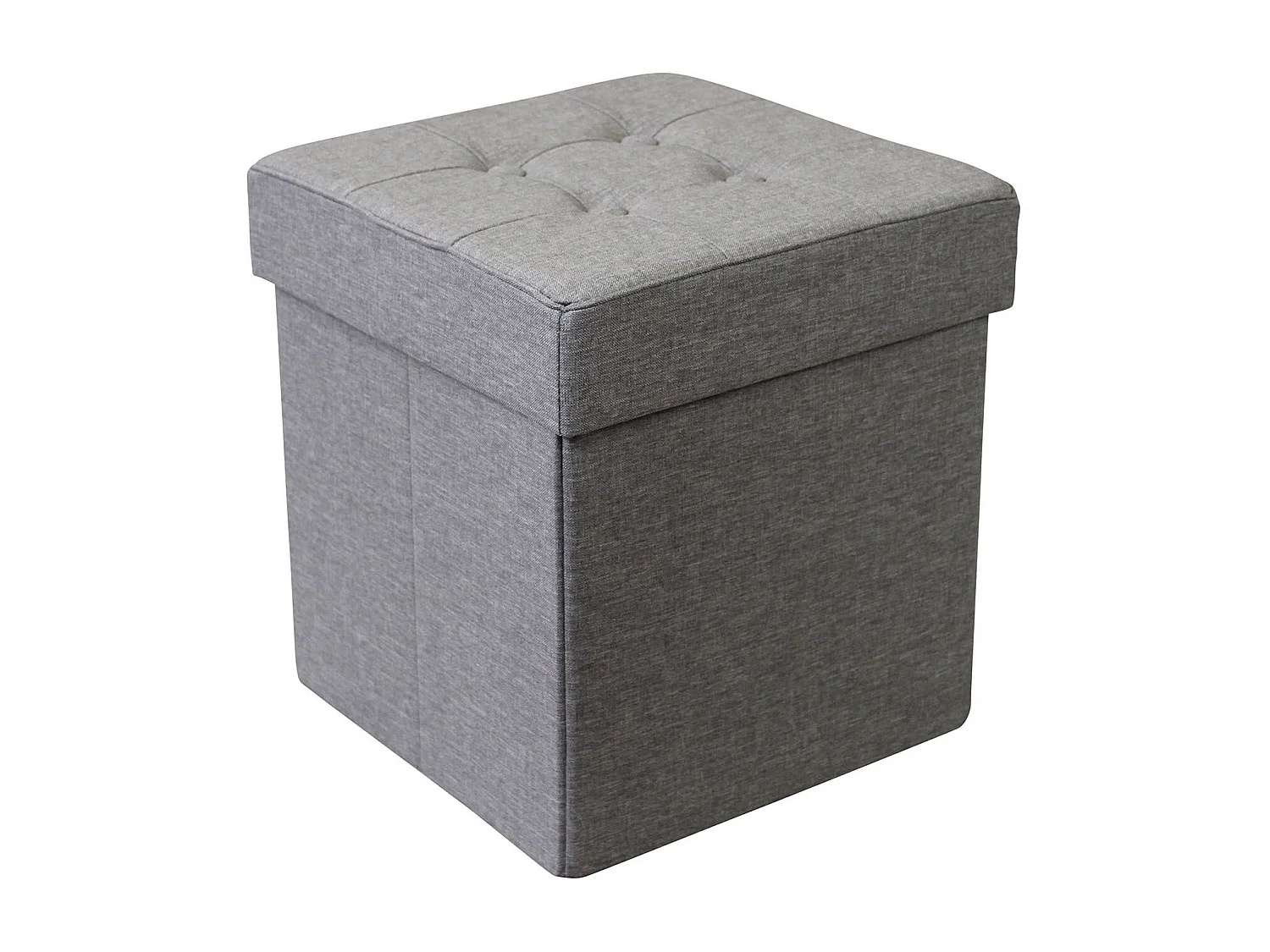 MilaniHome.it - pouf quadrato in stoffa di design moderno, cm 38 x 38 x 40 hdi coloreGrigio chiaro