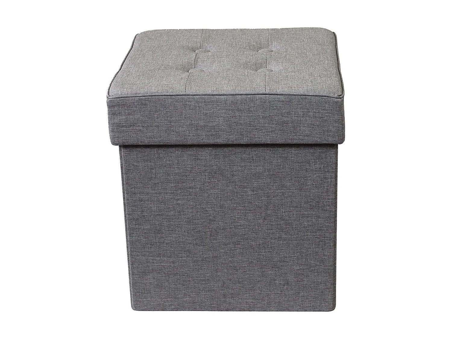 MilaniHome.it - pouf quadrato in stoffa di design moderno, cm 38 x 38 x 40 hdi coloreGrigio chiaro
